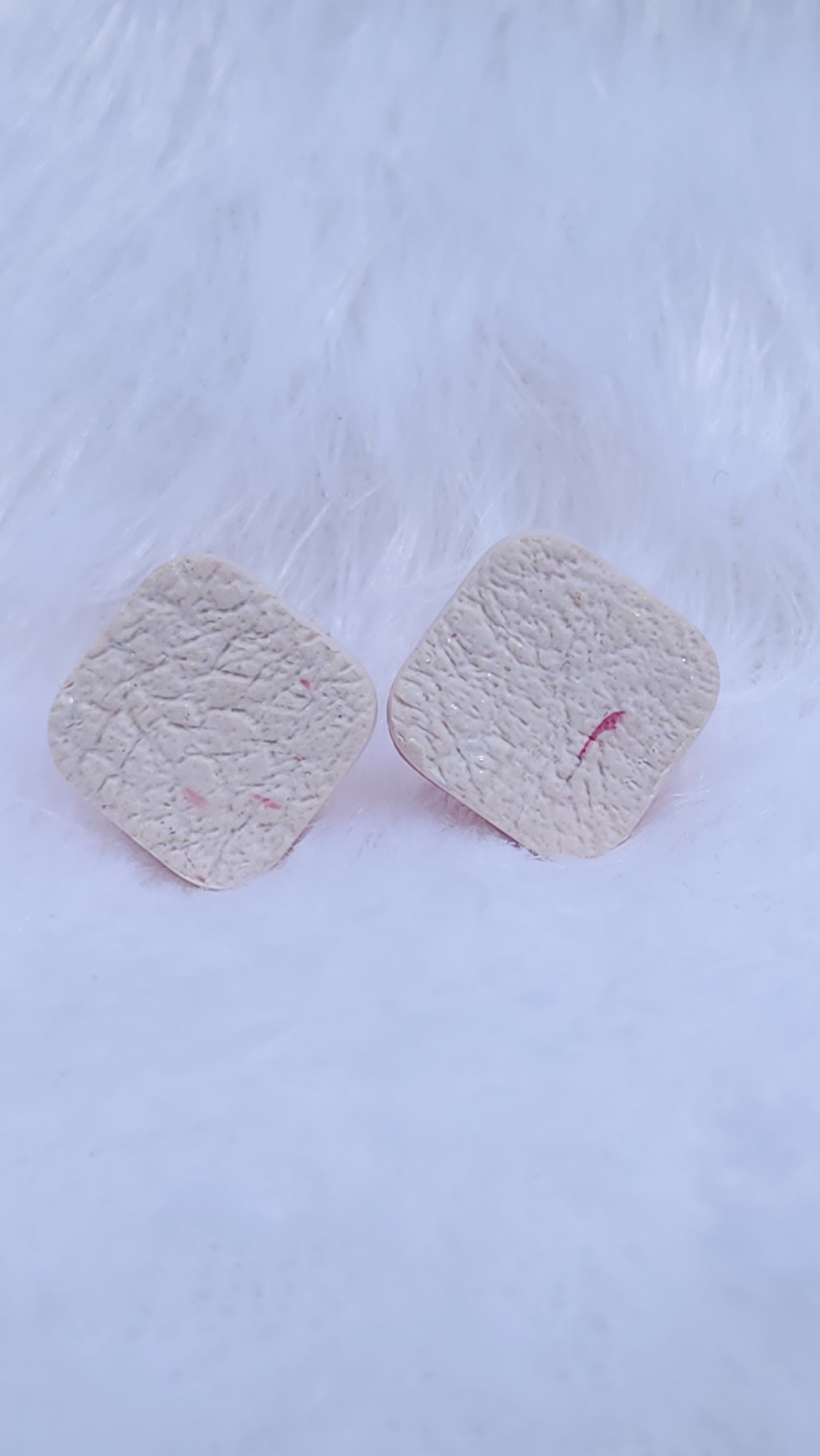 Pink/Ecru Studs - Ecru