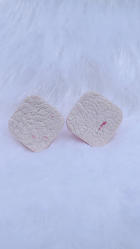 Pink/Ecru Studs - Ecru