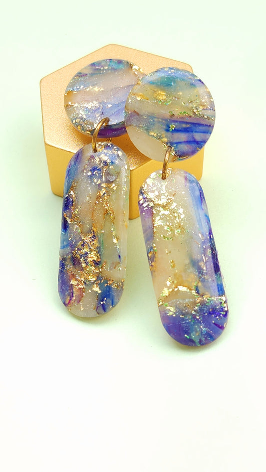 Blue/Purple Dangles - Circle
