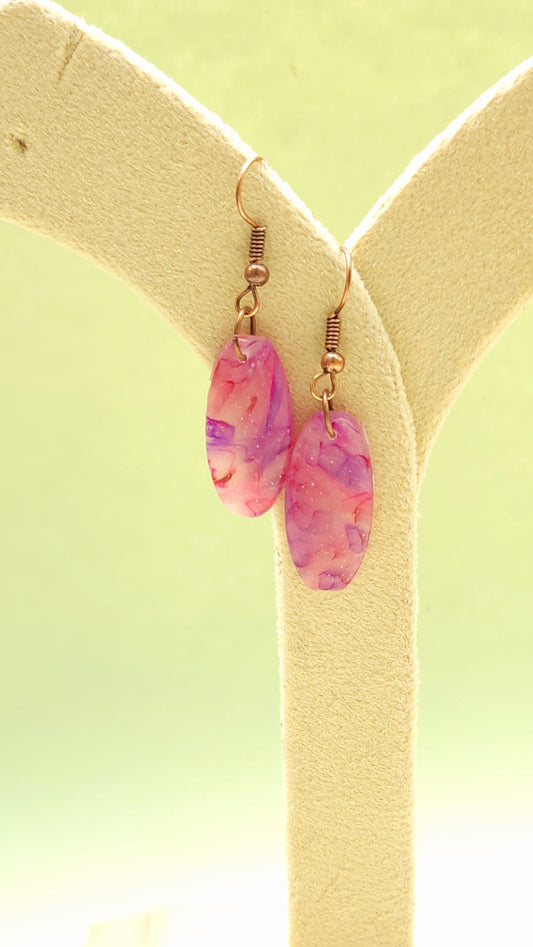Pink Translucent Dangles