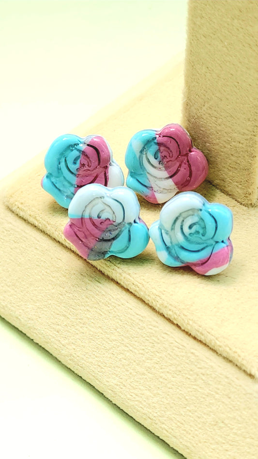 Pastel Rose Studs - The Not So Perfect Version